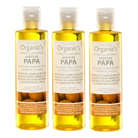 Aceite Fortalecedor De Papa Cabello Y Cuerpo Florigan 3pzas Natural