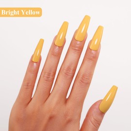 Imtiti Yellow Gel Nail Polish, 0.5 Fl Oz Bright Yellow Gel Polish Soak Off LED UV Nail Gel Polish Spring Summer Gel Nail Polish DIY Nail Art Starter Manicure Salon Gel Nail Kit