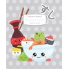 Composition Notebook: Cute Kawaii Japanese Frog Aesthetic Grey/Gray Journal; Perfect