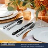 Stapava 72-Piece Black Silverware Set for 12 with Steak Knives,