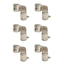 6 Pcs Single Swivel Socket, Adjustable Structural Pipe Fittings 1 Inch (25.4 mm) OD Steel Pip, Galvanized Structural Pipe Rail Fitting,Cast Iron