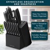 Home Hero Kitchen Knife Set with Sharpener - High Carbon