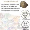 Erliway Erliway 1.25-2" Green Rutilated Quartz Raw Crystals, Natural Rough