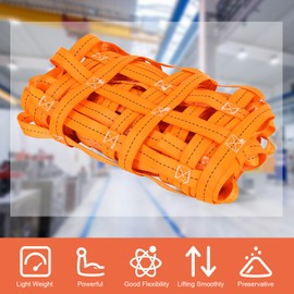 Lifting Net Cargo Hanging Net, Hanging Lifting Net Made of Polyester, Net Cargo Lfting, Cargo Net, Hanging Lifting Luggage Net for Loading and Unloading Goods, Protective Net (1 x 1 m / 300 kg)