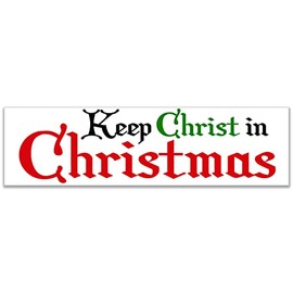 Keep Christ in Christmas Sticker Decal Notebook Car Laptop 11"x3" (Color)