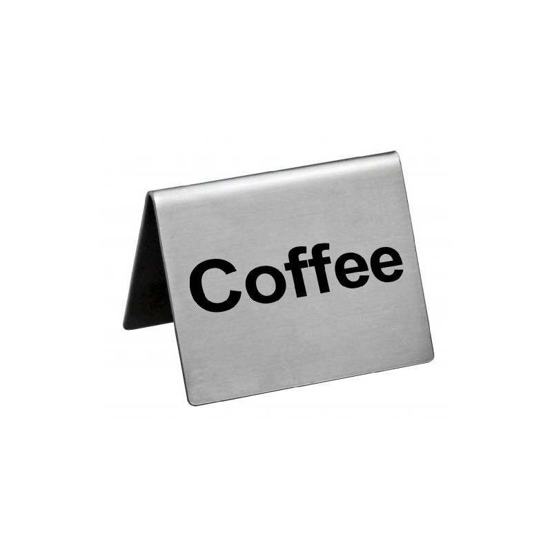 New Star Stainless Steel Table Tent Sign, "Coffee", 2-Inch by