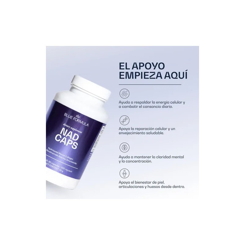 Nad + Colageno Marino Hidrolizado Sin Sabor Formula Premium