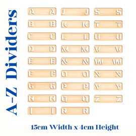 A-Z Dividers for Vinyl Records - Alphabetical Order, LP Organiser, Album Separator, Storage Label, Retro Accessory