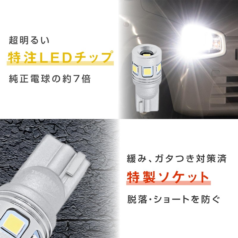 Bubu-Material T10 LED White Position Lamp, Nichia LED 700 Lumens,