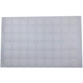 HFBlins 10 Sheets Screw Hole Covers Stickers, PVC Material Self Adhesive Screw Covers Caps, 21mm Dustproof Sticker 54 pcs in 1 Sheet Wooden Furniture Accessories (White)