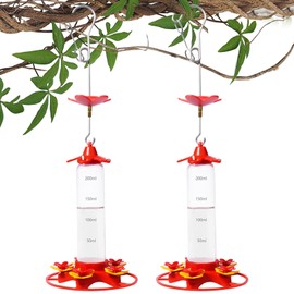 Hummingbird Feeder with Ant Moat - Clear Wild Bird Feeders Hangings Hummingbird Feeder,Portable Garden Hummingbird Feeder Outdoor Bird Feeder for Garden Yard