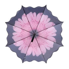 Susino 7116 Romantic Automatic Umbrella with Flowers, Women's Umbrella, Lady Flower Umbrella (Overlook, Cover Stitch), blue