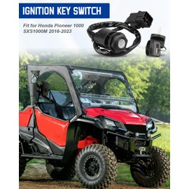 Ignition Key Switch Fit for Honda UTV Pioneer 1000 SXS1000M3 5 6 2016-2023, Replace 35100-HL4-A01 35100-HL4-AK1