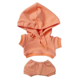 niannyyhouse 15cm Plush Doll Clothes Elastic Solid Sportswear Suits Hoodie Pants Soft Stuffed Plush Toy Fancy Dress Accessories (Orange, 15cm)