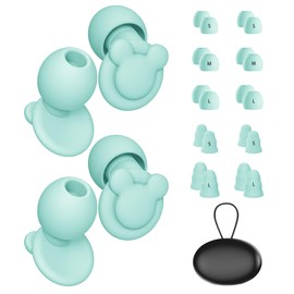 2 Pairs Ear Plugs for Sleep Noise Cancelling, Reusable Earplugs for Noise Reduction 33dB-38dB, Soft Silicone Hearing Protection Ear Plugs for Sleep, Work, Noise Sensitivity, Study, Snoring