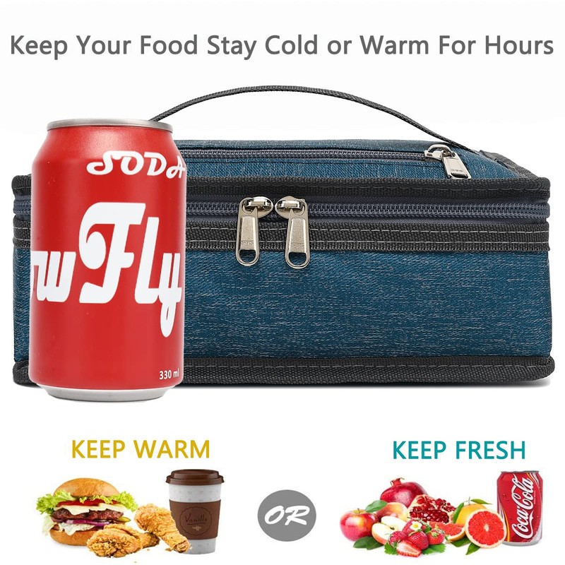 FlowFly Small Insulated Lunch box Portable Soft Bag Mini Cooler