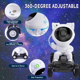 Astronaut Space Buddy Projector, 360° Star Projector Galaxy Nebula Projector Light Sky LED Night Light Space Projector Starlight Spaceman Projector Lamp Gift for Kids Adults Bedroom Ceiling Room Decor