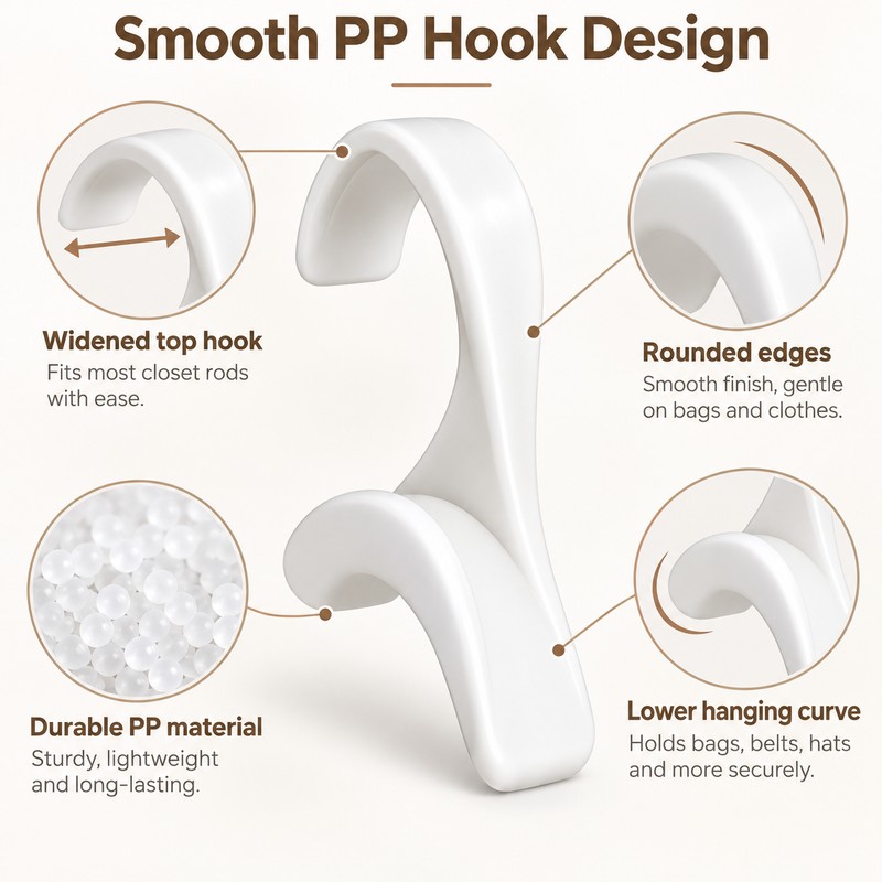 10-Piece Hanger Connector Hooks for Closet Organization – Space-Saving Accessory