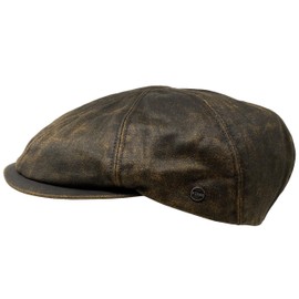 WEROR WEROR-303.1 Men's / Women's Flat Cap with Peak - Hat with Cotton Lining - Vintage - Autumn/Winter, brown