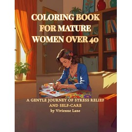 Coloring Book for Mature Women Over 40: Stress Relief Coloring Book for Women Over 40 – Enjoy 49 Unique Illustrations Designed for Relaxation, Empowerment, and Self-Care