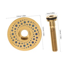 Generic 1 Set Stem Cover Lever Nuts Wire Connectors Flush Mount Rod Holder Spool Thread Holder Chainsaw Elbow Brace Magnesium Stick Titanium Alloy Golden
