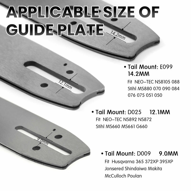 Neotec 25'' Chainsaw Guide Bar 3/8" 0.063" 84DL Chain For