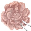 fanquare 3D Rose Gold Flower Placemats Set of 6, 15"