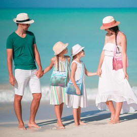 3 Pcs Beach Toy Mesh Beach Bag Kids Shell Collecting Bag Seashell Bag Beach Sand Toy Totes for Kids Summer Vacation Flamingo Mermaid Unicorn Shell Bags with Adjustable Carrying Straps and Zipper