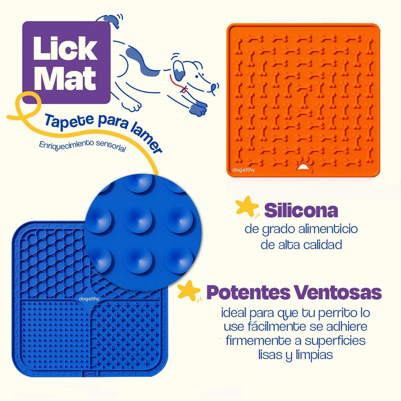 Dogelthy Lick Mat Kit para Perro y Gato. Set de