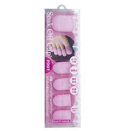 Beauty Nailer Gel Nail Soak Off Cap Foot Light Pink