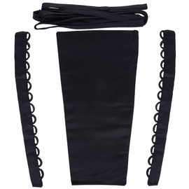 GORGECRAFT 4PCS Wedding Dress Zipper Replacement Adjustable Gown Corset Kit Zipper Extender Fit Satin Corset Kit Loops for Bridal Corset Prom Dress Strap, Black