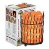 Himalayan Glow Pillar style Salt Basket Lamp with salt chunks,