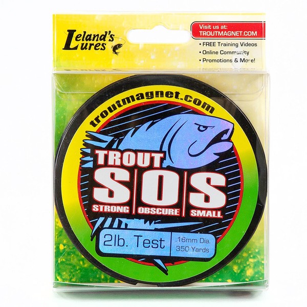 Trout Magnet Leland's Lures S.O.S. Fishing Line, Fishing Equipment and Accesories, 350 yd, 4 lb Test, (87665)