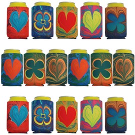 Beer Can Coolers Sleeves Soft Insulated Reusable Can Coolers for Beer, Bottles,Soda Covers for Beach, Wedding Favors Birthday Bachelor Party DecorationsSummer Pool Parties,16 Pack (16)