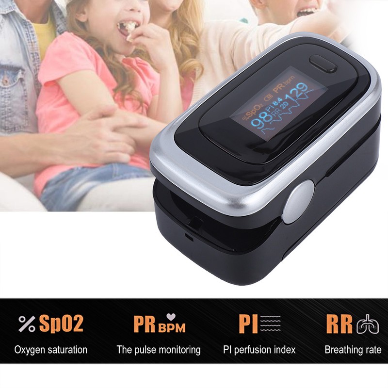 Finger Pulse Oximeter SPO2 PR PI RR Monitoring Blood Oxygen