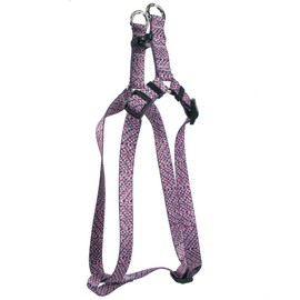 Yellow Dog Design Pink Tweed Step-in Dog Harness, Large-1" Wide and fits Chest Circumference of 25 to 40"