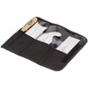 Cabinet scraper blade set with scraper burnisher in Velours-Leather-Walle