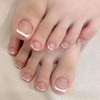 RUPOFUZA Press on Toenails Fake Toe Nails,Short Toe Nail Press