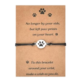 Dog Memorial Gifts for Loss of Dog Pet Paw Bracelet for Men Women Friendship Gifts for Best Friends Bereavement Gifts for Dog Cat Passing Away Gifts Pet Loss Sympathy Gift for Dog Lovers Bracelets