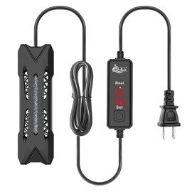 AQQA Small Aquarium Heater,Submersible Fish Tank Heater Adjustable Temperature,Mini Short Dual-use Fish Heater with LED Digital Display Thermostat,Saltwater Freshwater (200W（for 20-40 gal)