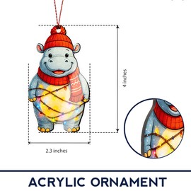 RUSATEN Hama Christmas ornament 2025, Suncatcher Effect stained glass window hanging, car hanging accessories