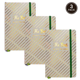 Pukka Pad, Haze A5 Journal - 8.2 x 5.11in, Notebook with Elasticated Closure - Green, 3-Pack