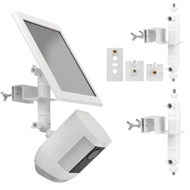 2 in 1 Gutter Mount Compatible with Stick Up Cam/Pro Solar Panel, Spotlight Cam Pro Battery and Stick Up Cam Plus Battery Outdoor Mount Accessories for Ring Solar Panel,2 Pack