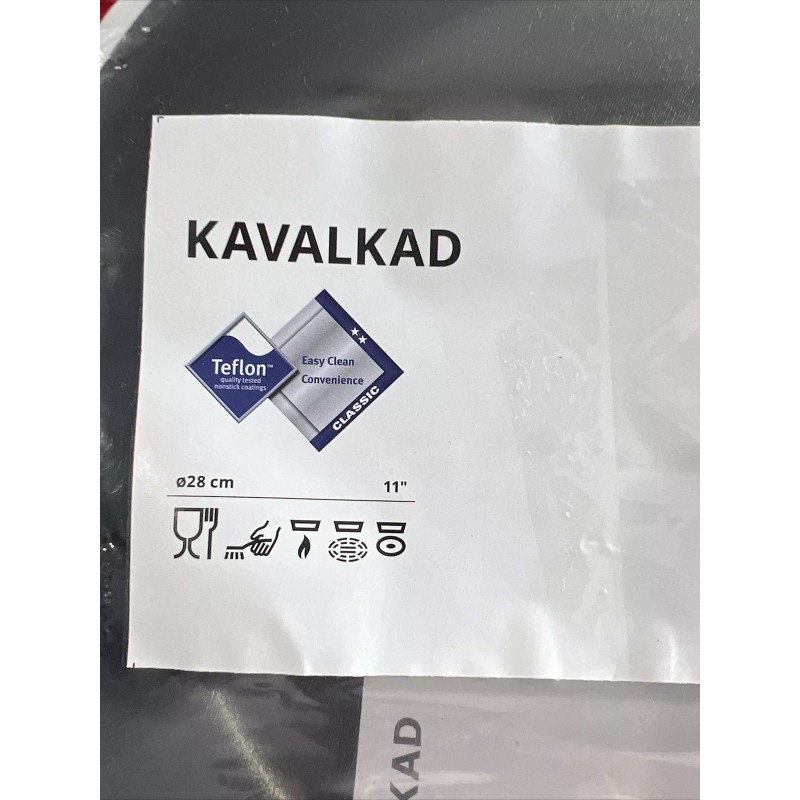IKEA KAVALKAD Fryan Pan 11" Teflon Non Stick Coating Black