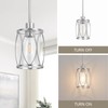 ElilyGiA Glass Pendant Lights Kitchen Island Brushed Nickel Pendant Light
