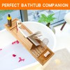Bathtub Tray Table with Mirror and Bath Pillow, Expandable and