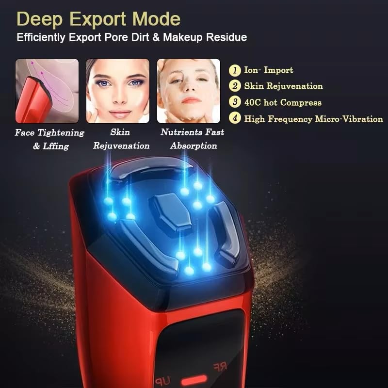 3PRO Facial Massager, Multi-Function Beauty Device with LED, RF and