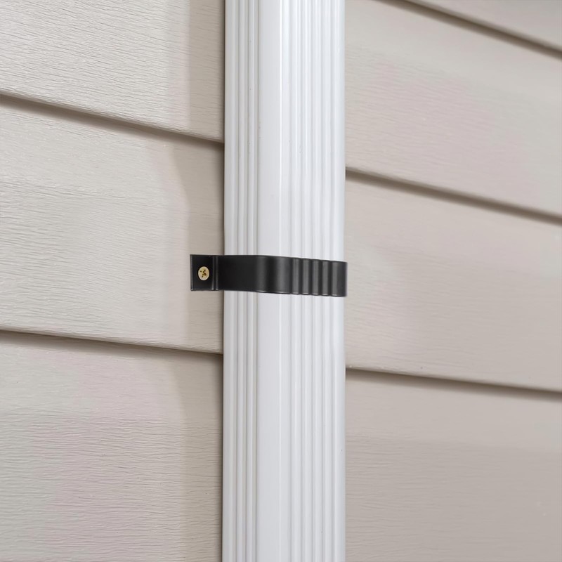 Mzcvriru Gutter Downspout Straps - 2x3, Black (2 Pack) with