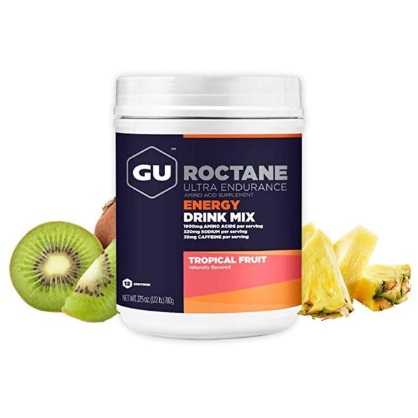 GU Energy Roctane Ultra Endurance Energy Drink Mix, 1.72-Pound Canister, Tropical Fruit