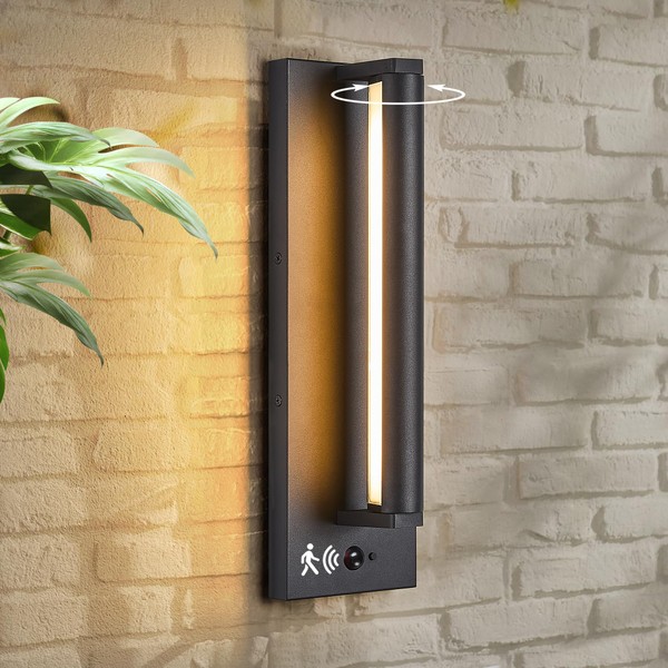 Tarentlight Modern PIR Motion Sensor Outdoor LED Wall Light, with